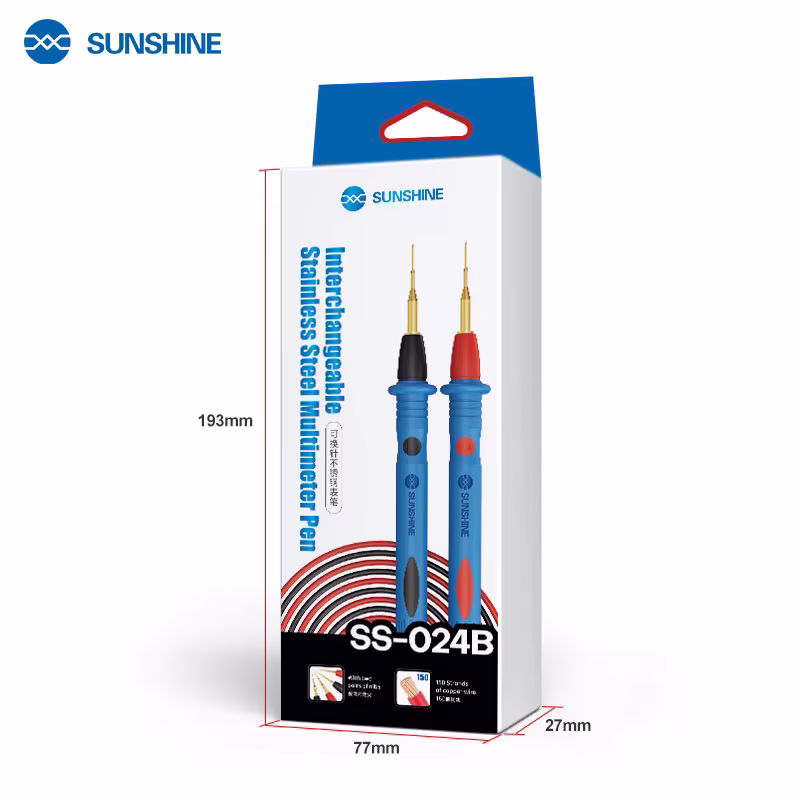 Sunshine SS-024B Multimetre Prob Ucu – Profesyonel Ölçü Aleti Test Kalemi Seti