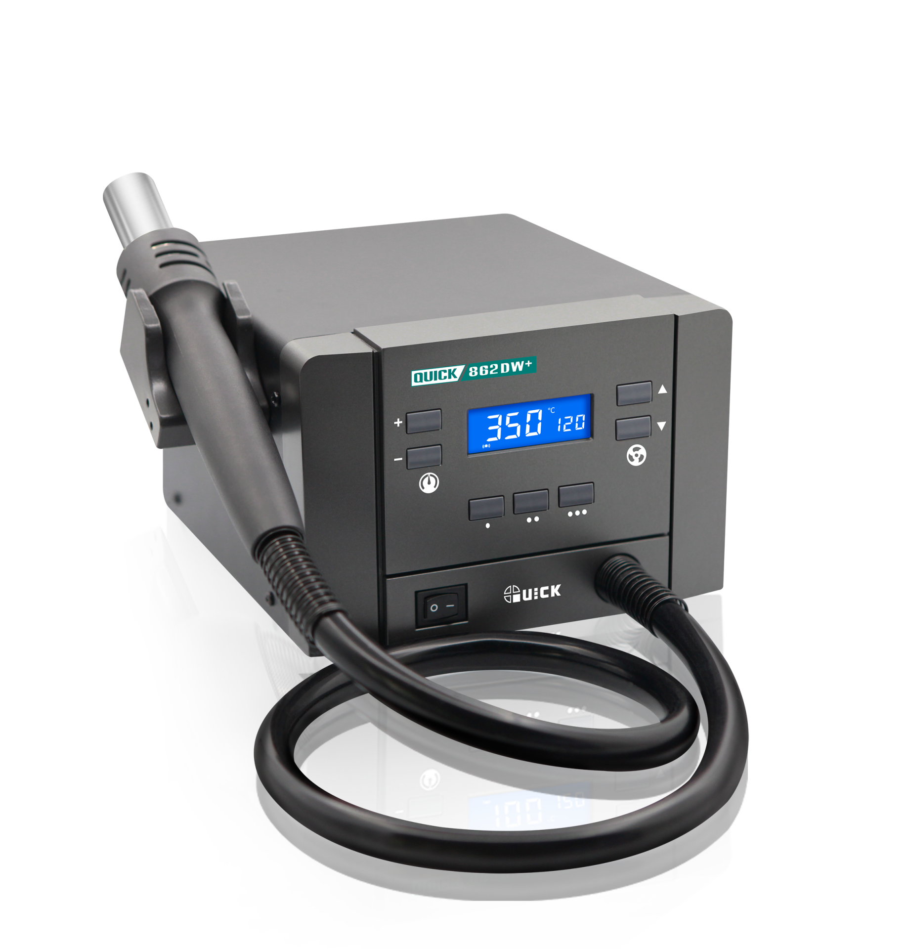 Quick 862DW+ 1000W Dijital Sıcak Hava Rework İstasyonu – Profesyonel SMD BGA Sökme Makinesi