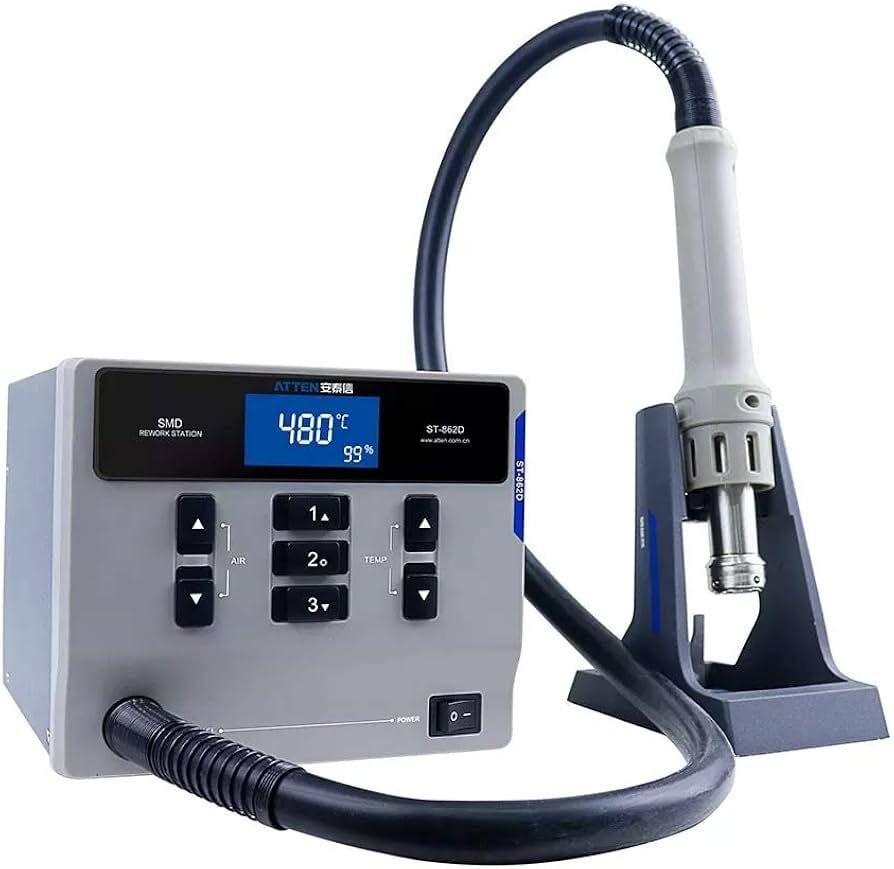 Atten ST-862D Dijital Sıcak Hava İstasyonu – Profesyonel SMD ve BGA Rework Makinesi