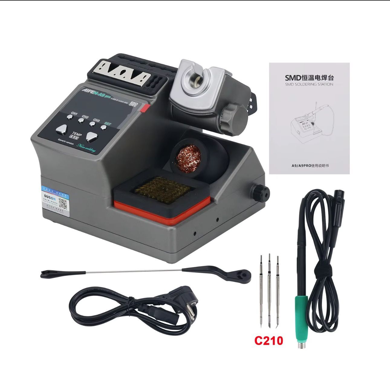 Aifen A9 Dijital Havya İstasyonu – Profesyonel Mikro Lehimleme ve PCB Tamir Makinesi