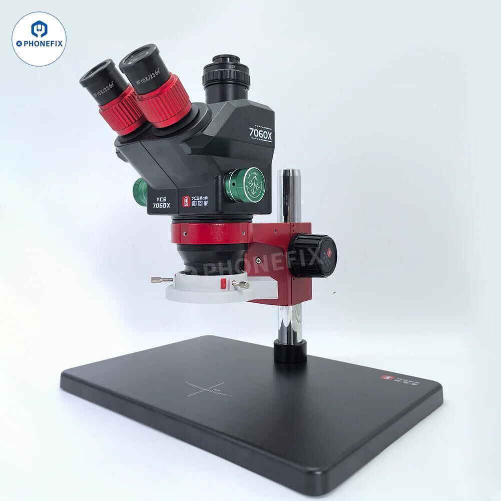 YCS 7060X 7.0-60X Stereo Zoom Mikroskop – PCB ve Anakart Tamir İçin Profesyonel Teknik Servis Mikroskobu