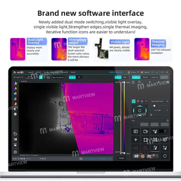 QianLi iStele L256 Çift Spektrumlu Termal Görüntüleme Kamerası – Teknik Servis ve Elektronik Arıza Tespit Cihazı