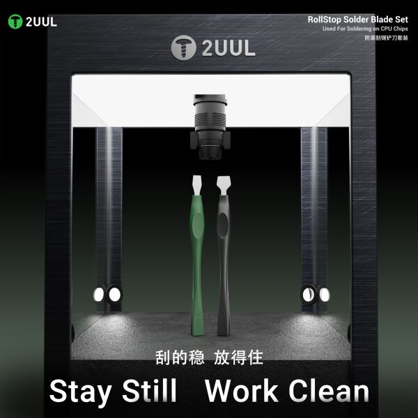 2UUL RollStop Solder Blade Set – CPU Çip Lehimleme, Lehim Temizleme ve PCB Kazıma Aparatı