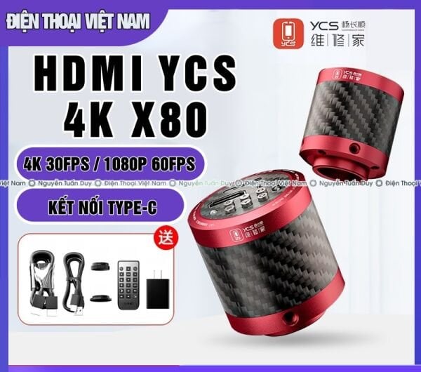 YCS X80 4K HD Dijital Mikroskop Kamerası – PCB, Anakart ve Telefon Tamir Kamera Sistemi