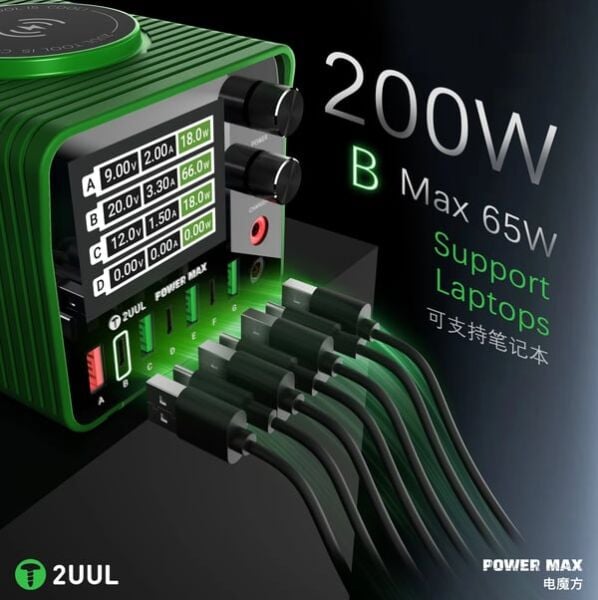 2UUL POWER MAX 200W AYARLANABİLİR VOLTAJLI ÇOKLU ŞARJ VE GÜÇ KAYNAĞI