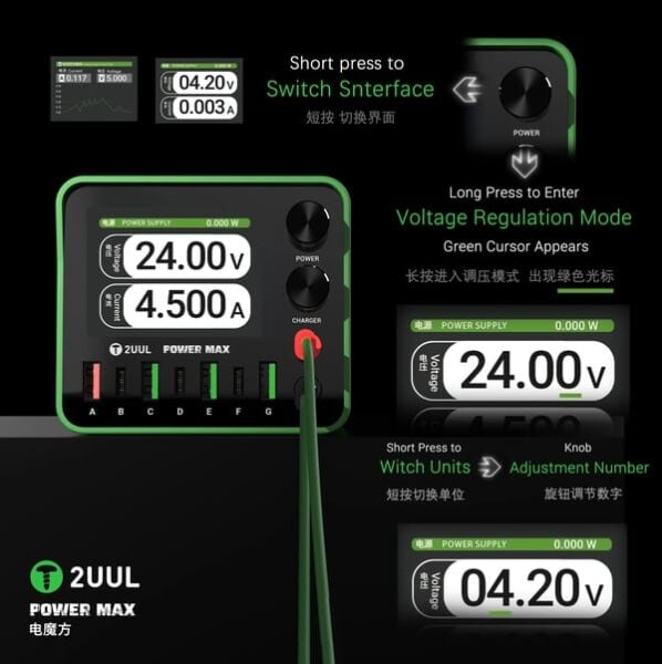 2UUL POWER MAX 200W AYARLANABİLİR VOLTAJLI ÇOKLU ŞARJ VE GÜÇ KAYNAĞI