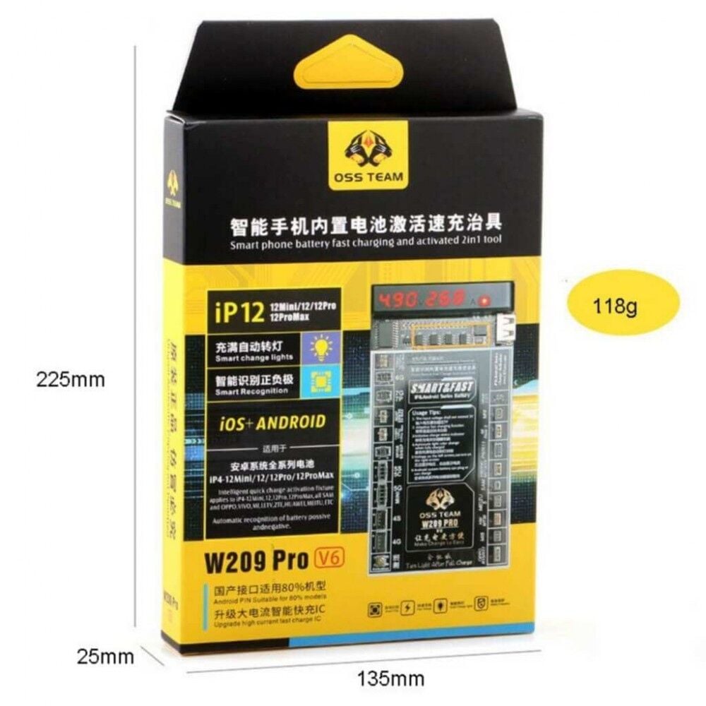 Oss Team W209 Pro V11 Batarya Aktivasyon Ve Hızlı Şarj Cihazı 17 Pro Maxa Kadar