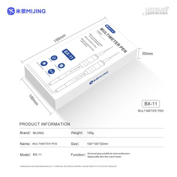 Mijing Bx-11 Multimetre Kalemi – Profesyonel Ölçüm Prob Seti