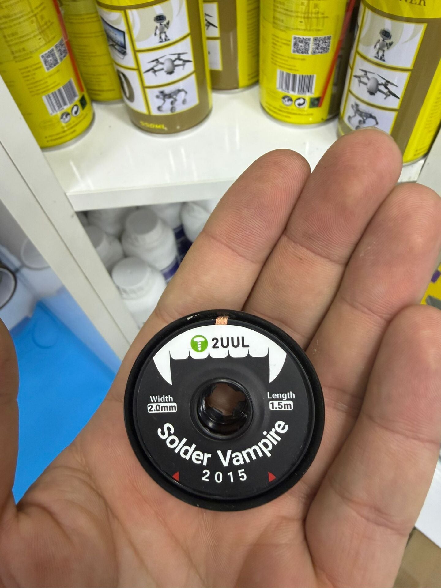 2UUL 2.0mm Lehim Sökme Teli 1.5 Metre Lehim Emme Bandı (Solder Vampire)