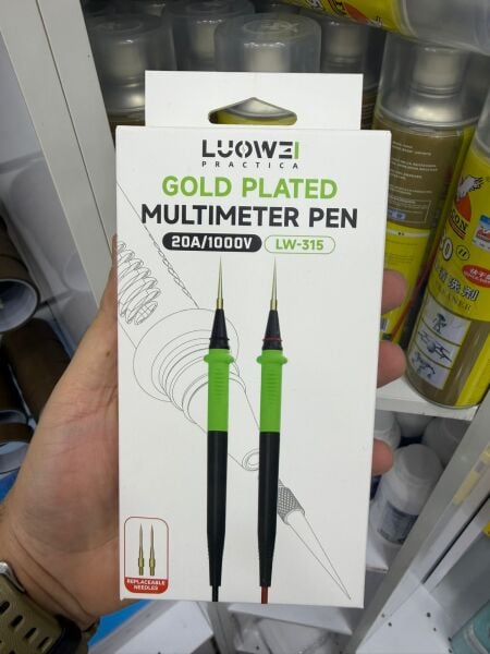 Luowei LW-315 Altın Uçlu Multimetre Prob Seti 20A 1000V Ölçü Kalemi ve Test Kablosu