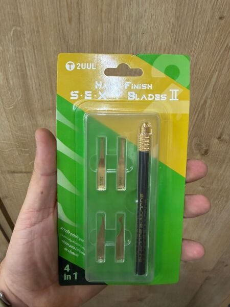 2UUL 4 in 1 Profesyonel Hassas Tamir Bıçağı Değiştirilebilir Uçlu Açma Seti