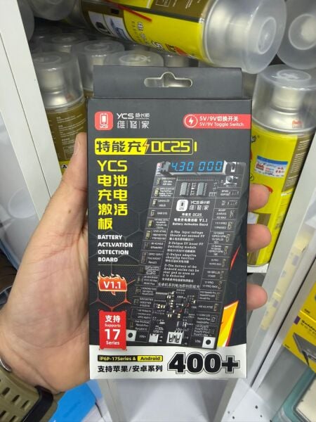 YCS DC25 Batarya Aktivasyon Kartı iPhone ve Android Uyumlu Pil Test ve Şarj Aktivasyon Cihazı
