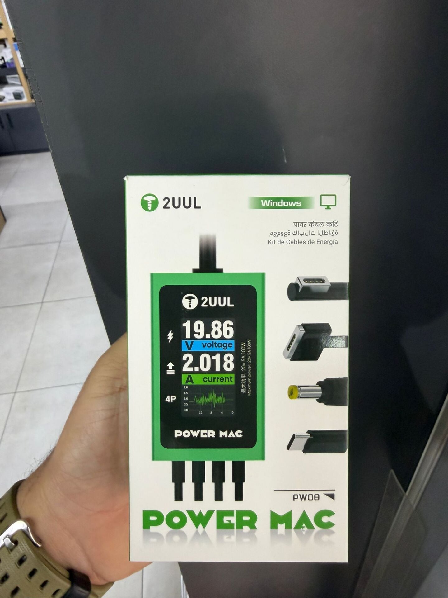 2UUL Power Mac PW08 Macbook Güç Kablosu Test Cihazı
