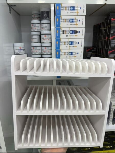 36 Bölmeli Telefon Saklama ve Düzenleme Rafı Teknik Servis Standı