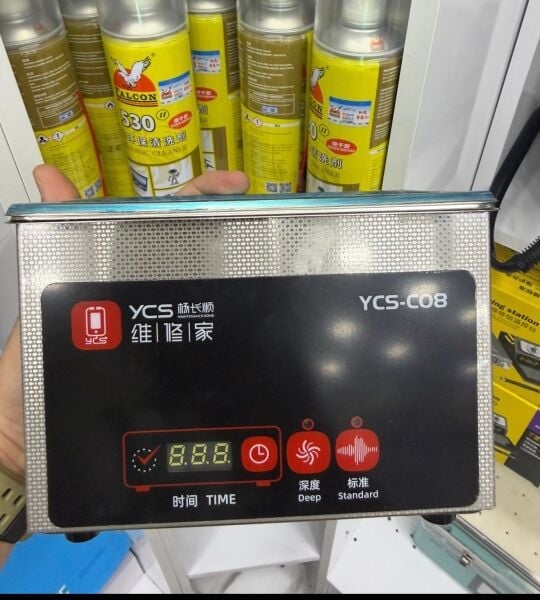 YCS-C08 Dijital Ultrasonik Temizleme Cihazı Elektronik Parça Yıkama Makinesi