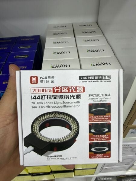 YCS 70 Ultra Mikroskop LED Işık Halkası 144 LED Ayarlanabilir Teknik Servis Lambası
