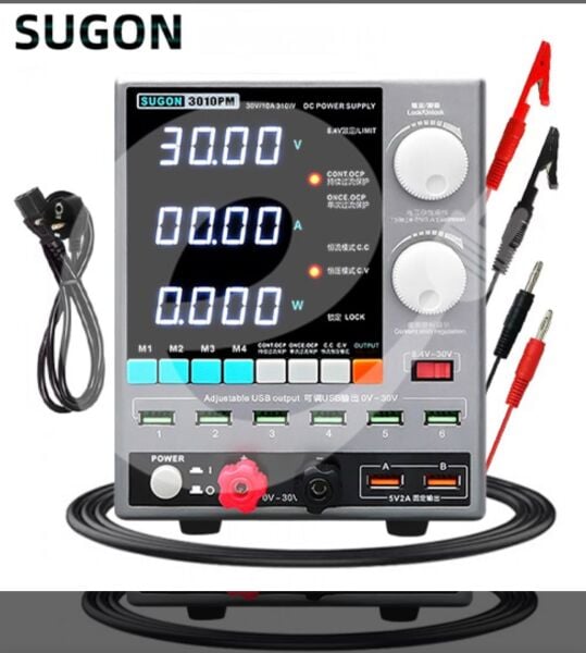 Sugon 3010PM Ayarlanabilir Dijital DC Güç Kaynağı 30V 10A Teknik Servis Besleme Cihazı