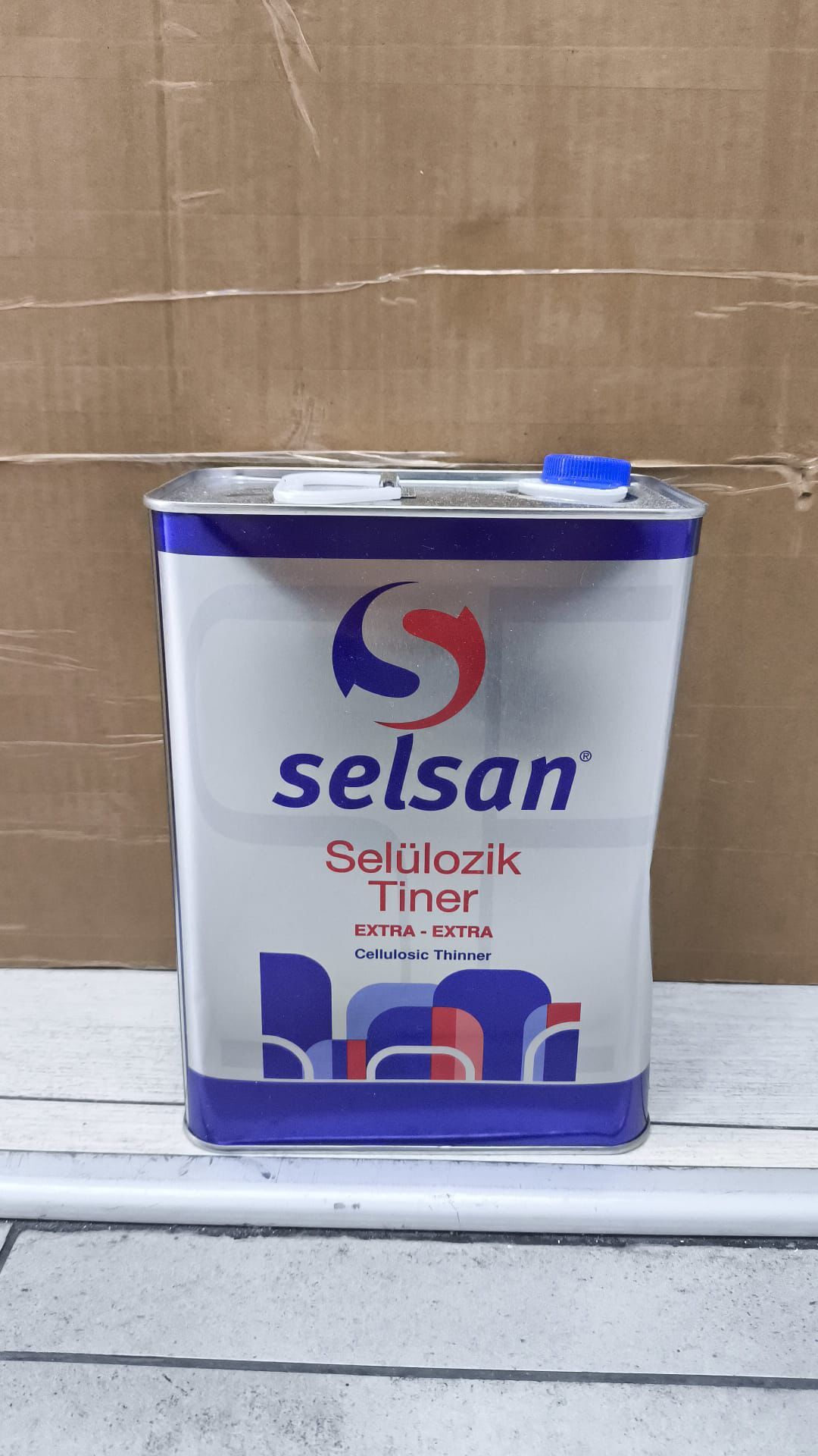 Selsan Extra Güçlü Selülozik Tiner Metal Kutu Profesyonel Temizlik ve Çözücü Sıvı