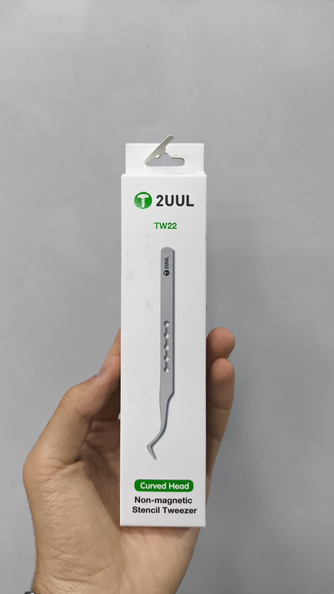 2UUL TW22 Kavisli Uçlu Manyetik Olmayan Hassas Cımbız Telefon Tamir ve Elektronik Devre Onarım Pensi